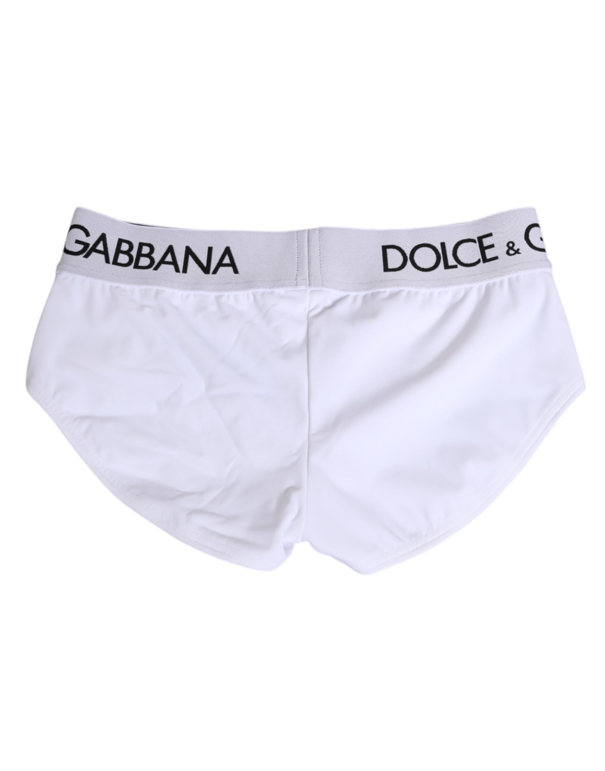 White Nylon Logo Waistband Shorts Underwear - ventzia