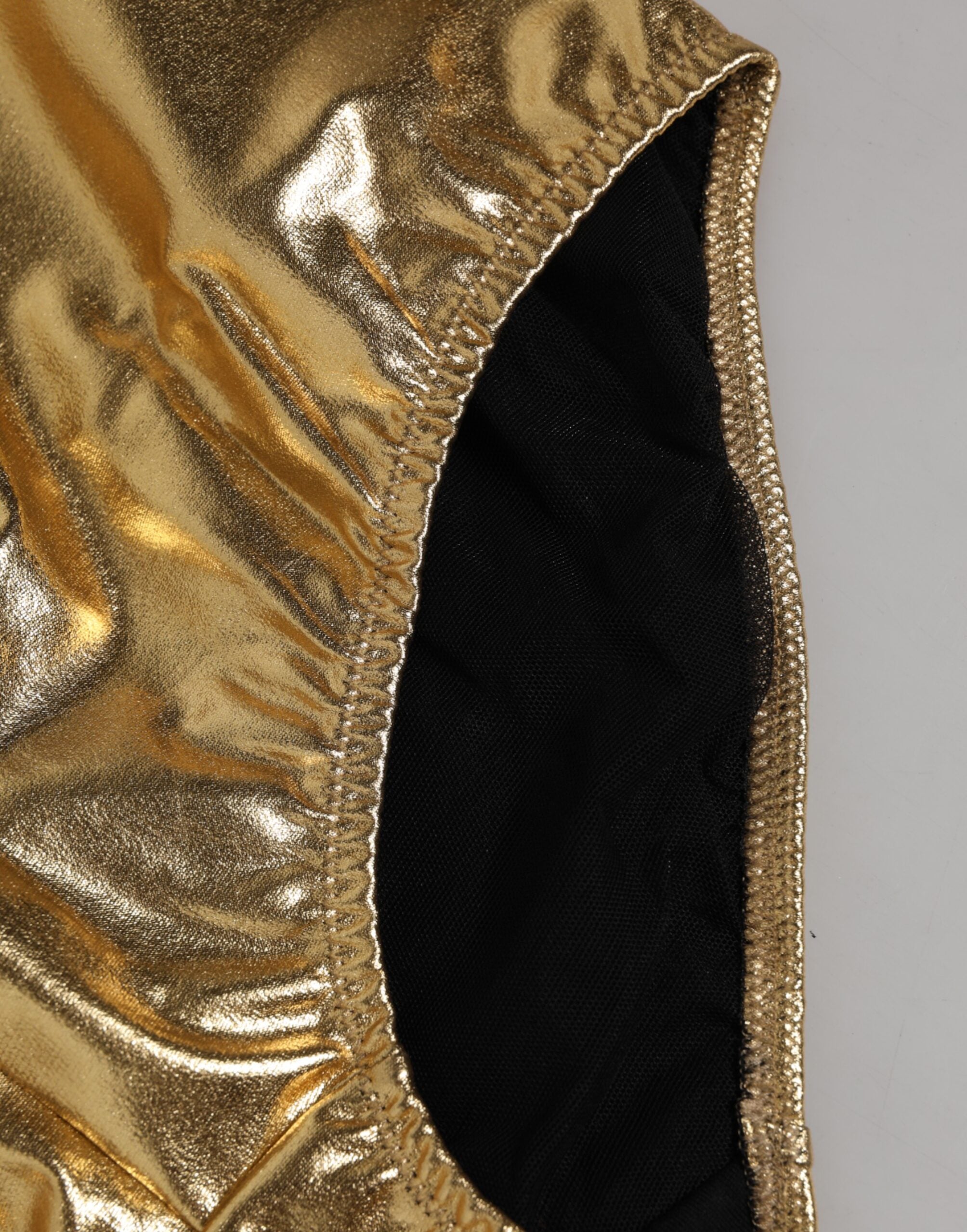 Gold Silk High Waist Girdle Panty Underwear - ventzia