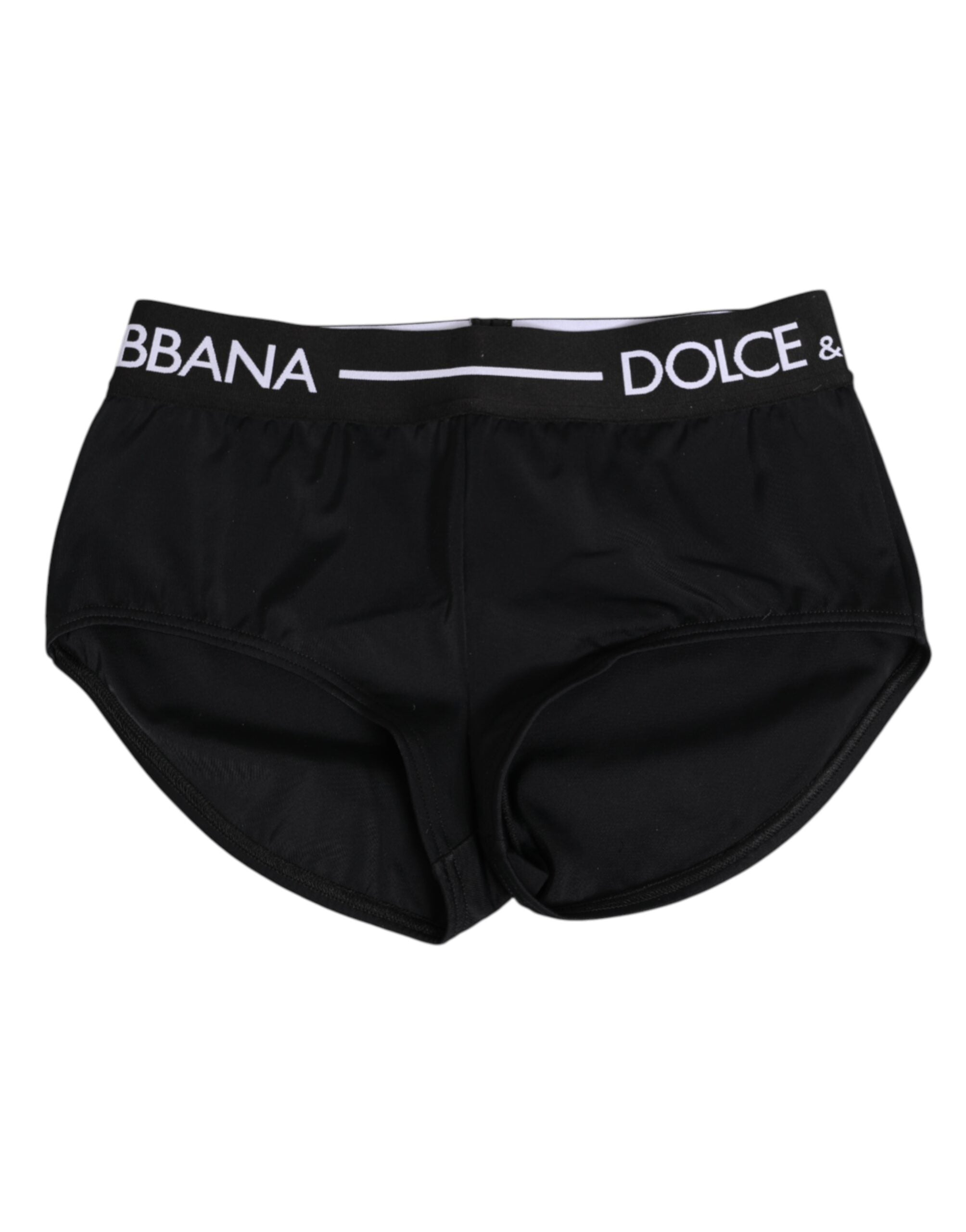 Black Nylon Logo Waistband Shorts Underwear - ventzia