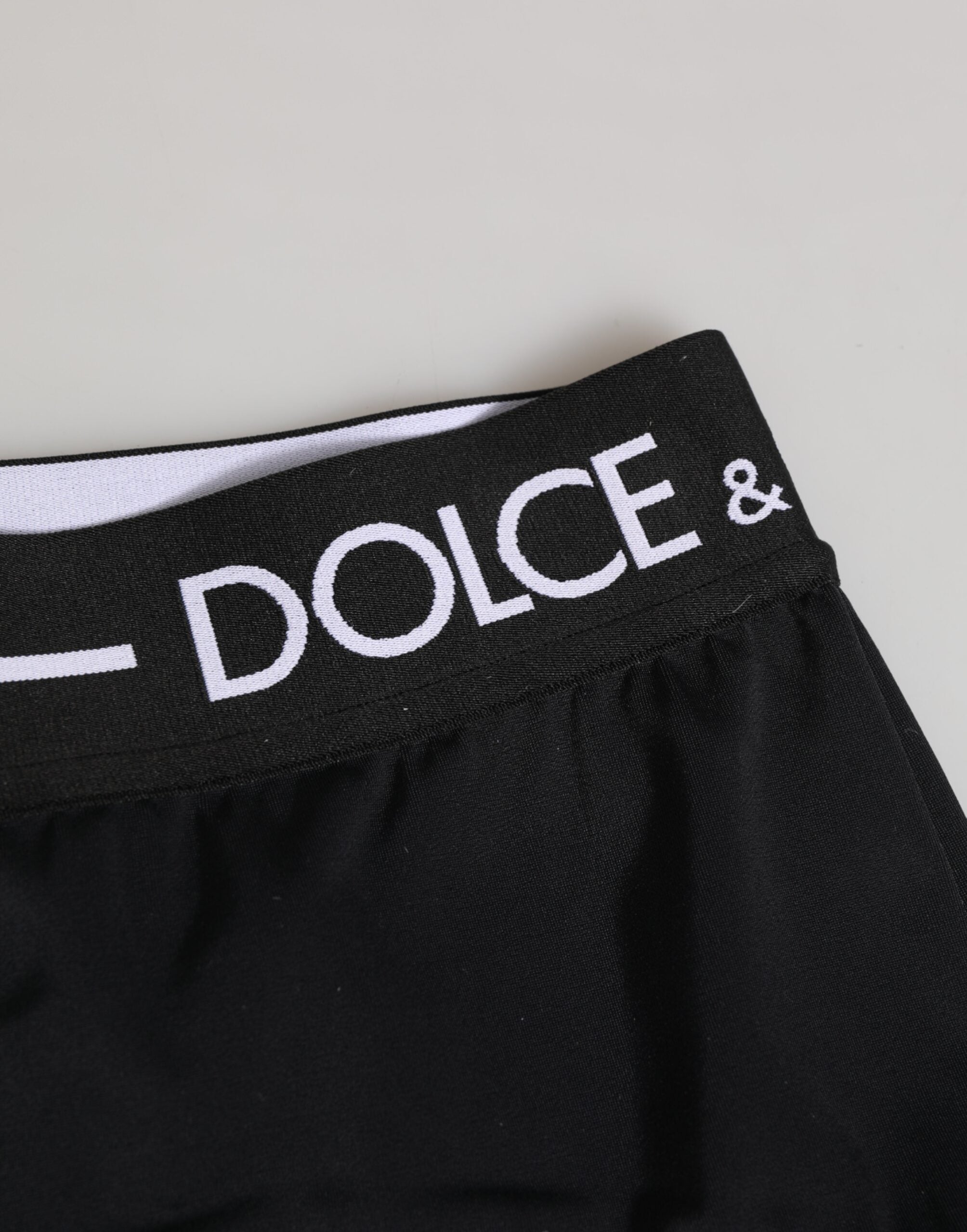 Black Nylon Logo Waistband Shorts Underwear - ventzia