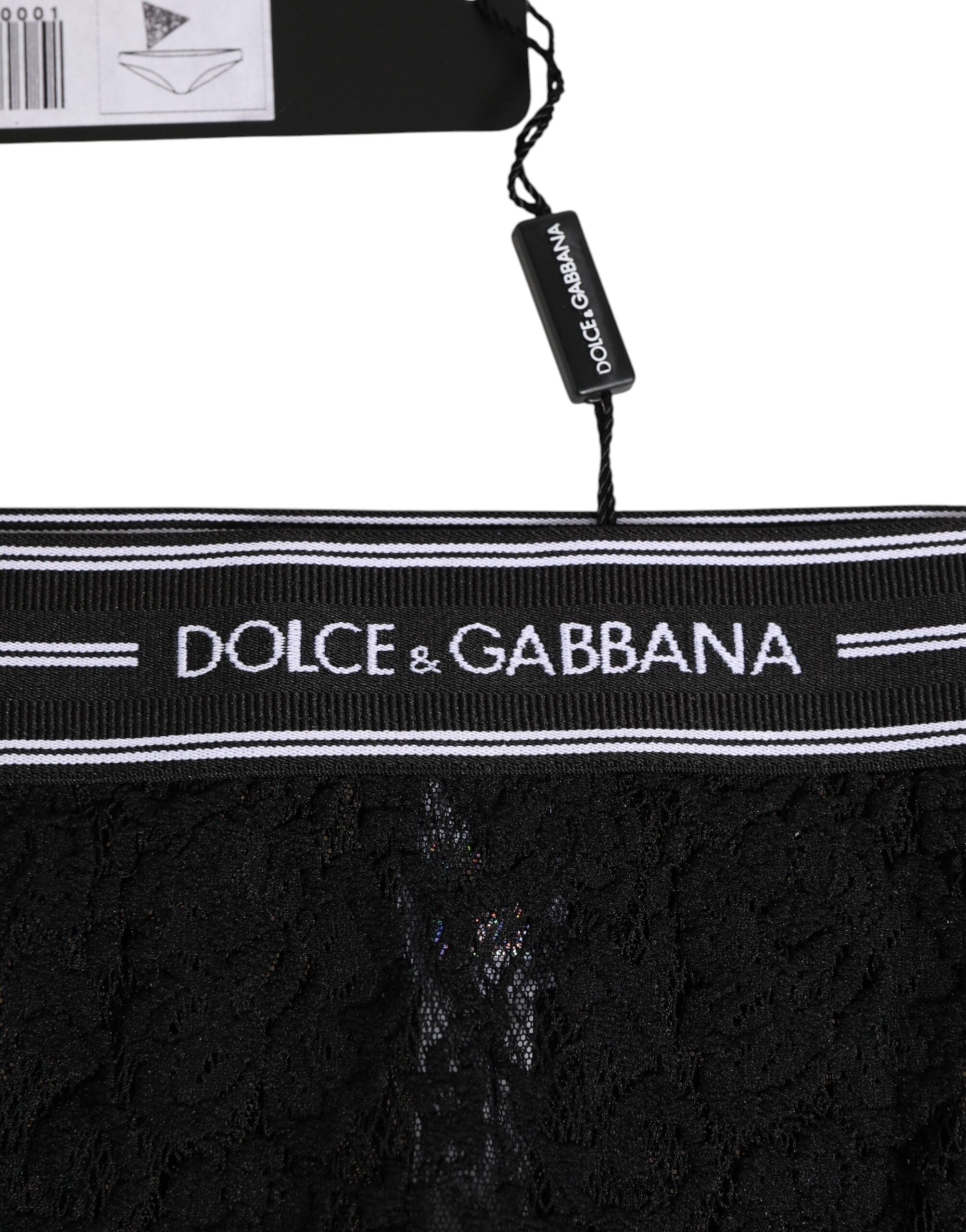 Black Lace Nylon High Waist Panty Underwear