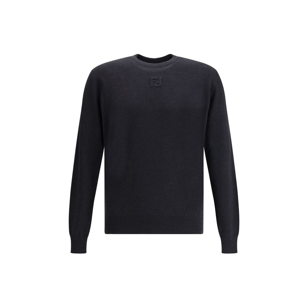 Black Fleece Wool Sweatshirt - ventzia