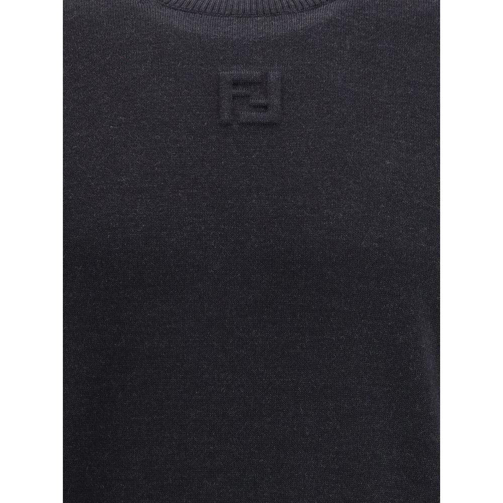 Black Fleece Wool Sweatshirt - ventzia