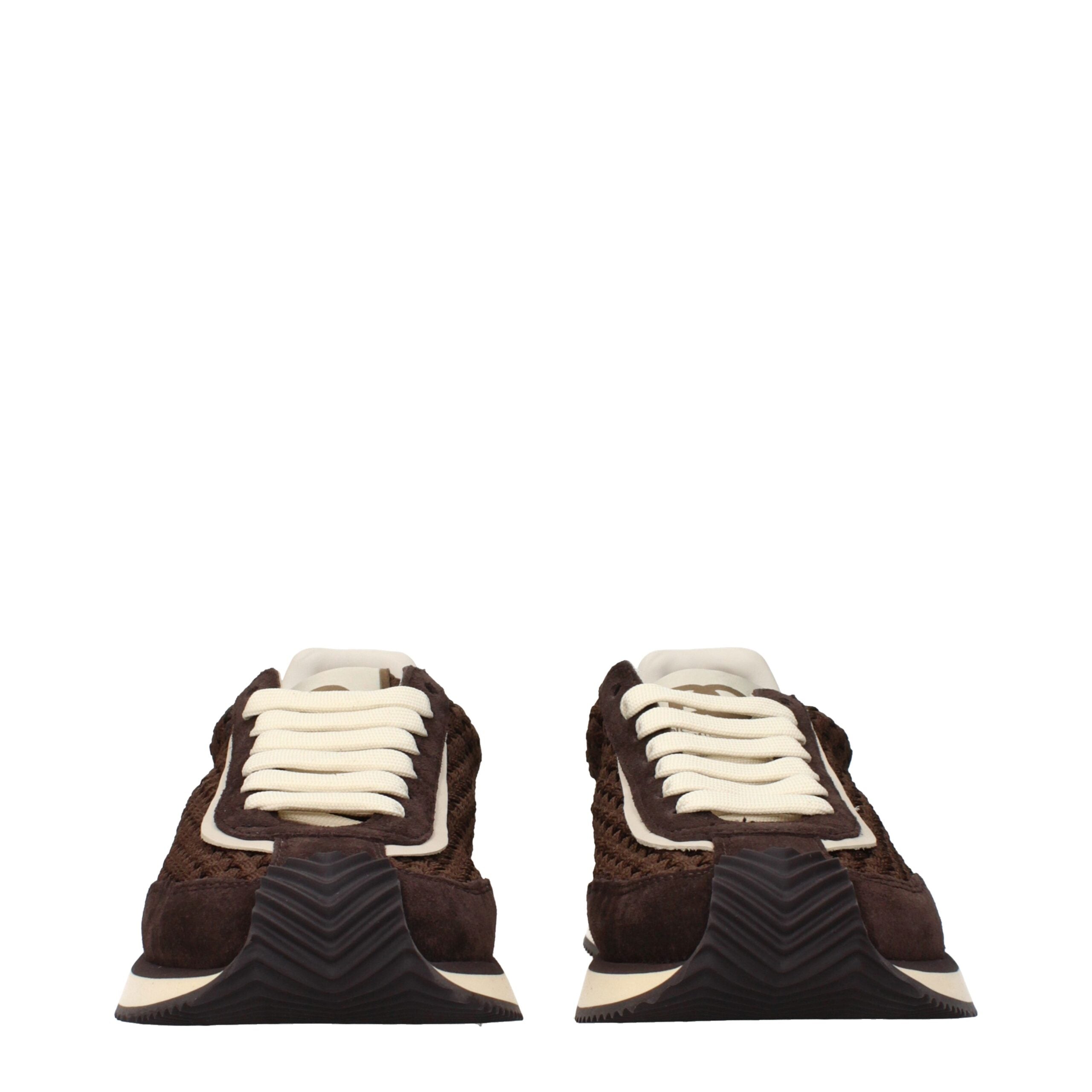 Brown Fabric Low Top Sneakers - ventzia