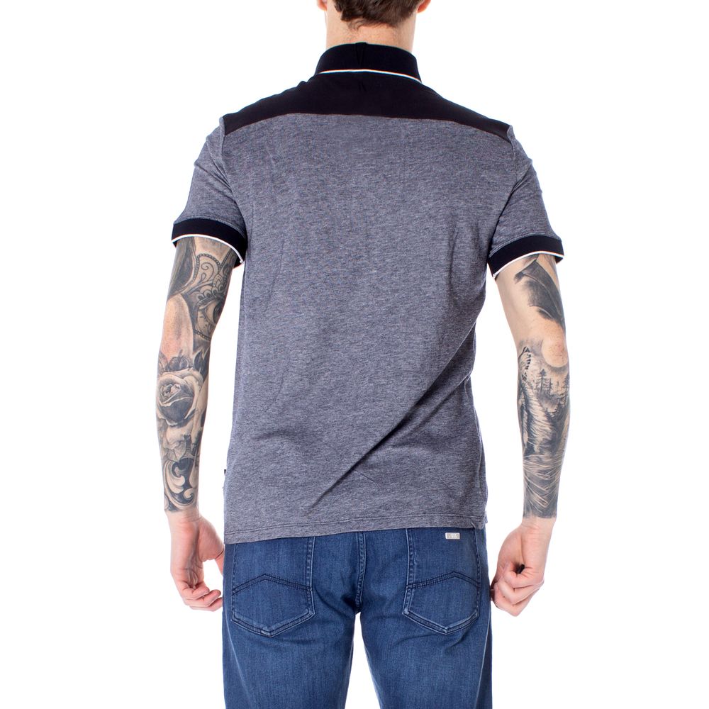 Blue Cotton Polo Shirt - ventzia