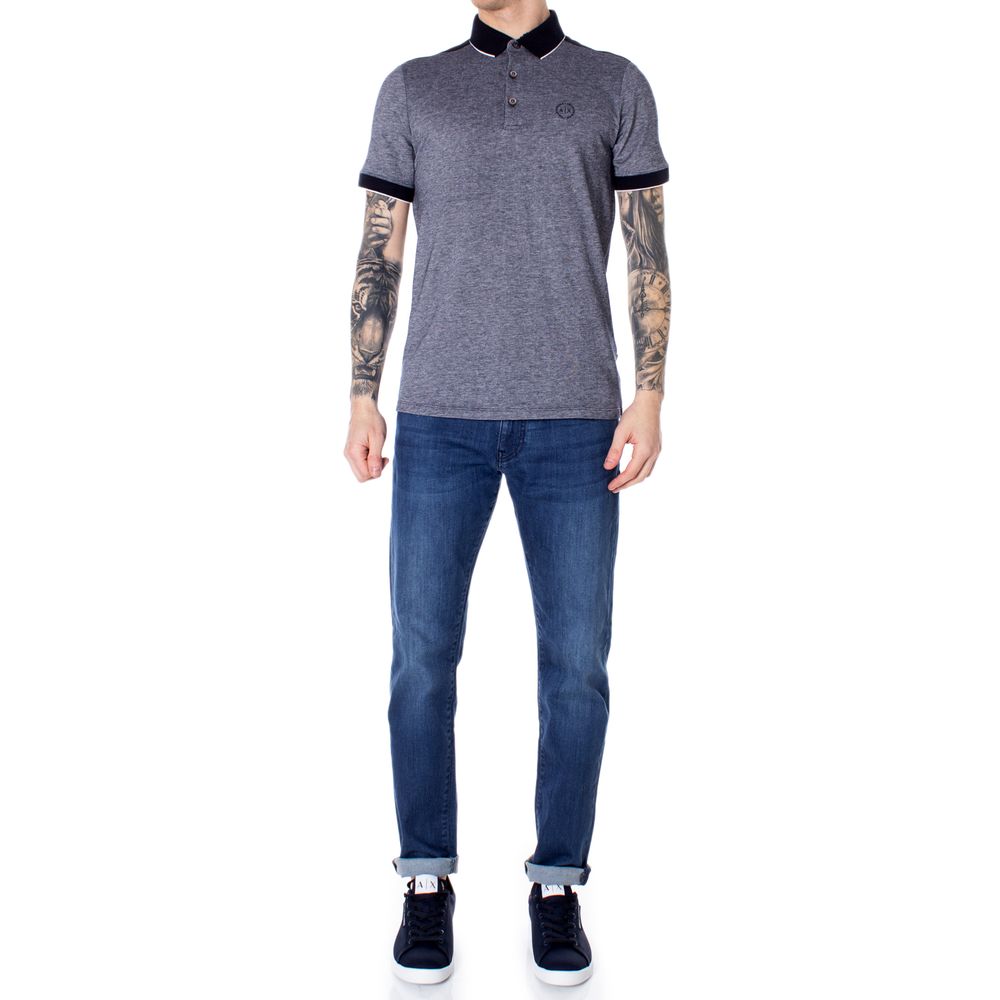 Blue Cotton Polo Shirt - ventzia
