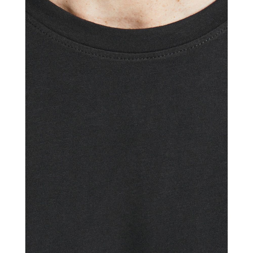 Black Cotton Long Sleeve T-Shirt - ventzia