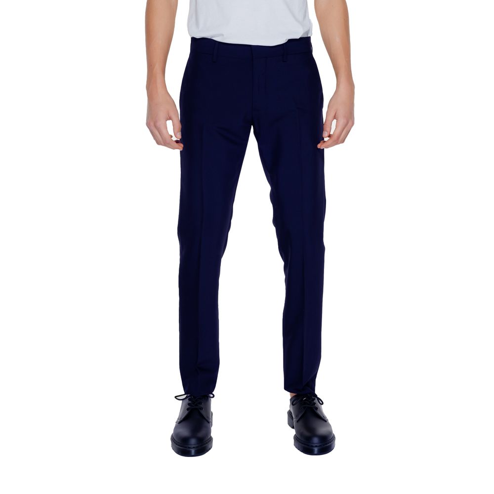 Blue Polyester Pant - ventzia