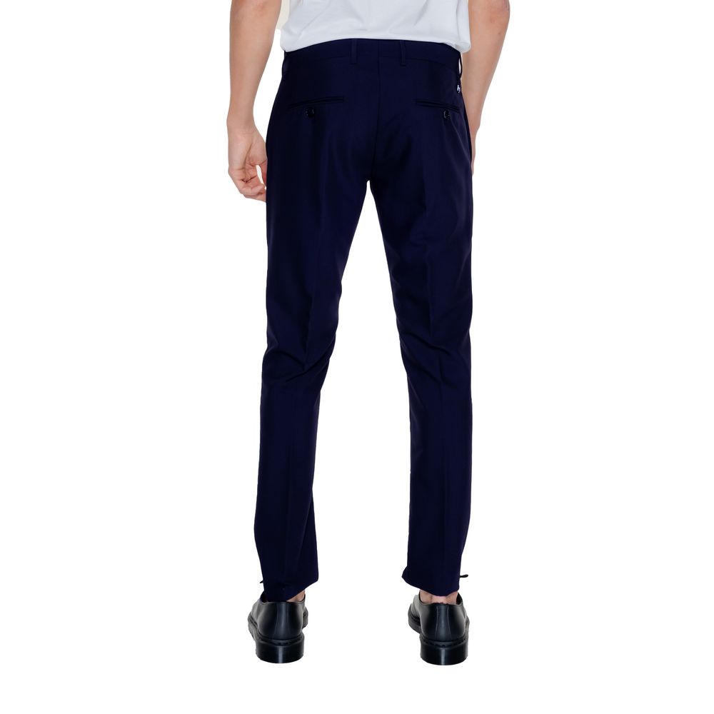 Blue Polyester Pant - ventzia