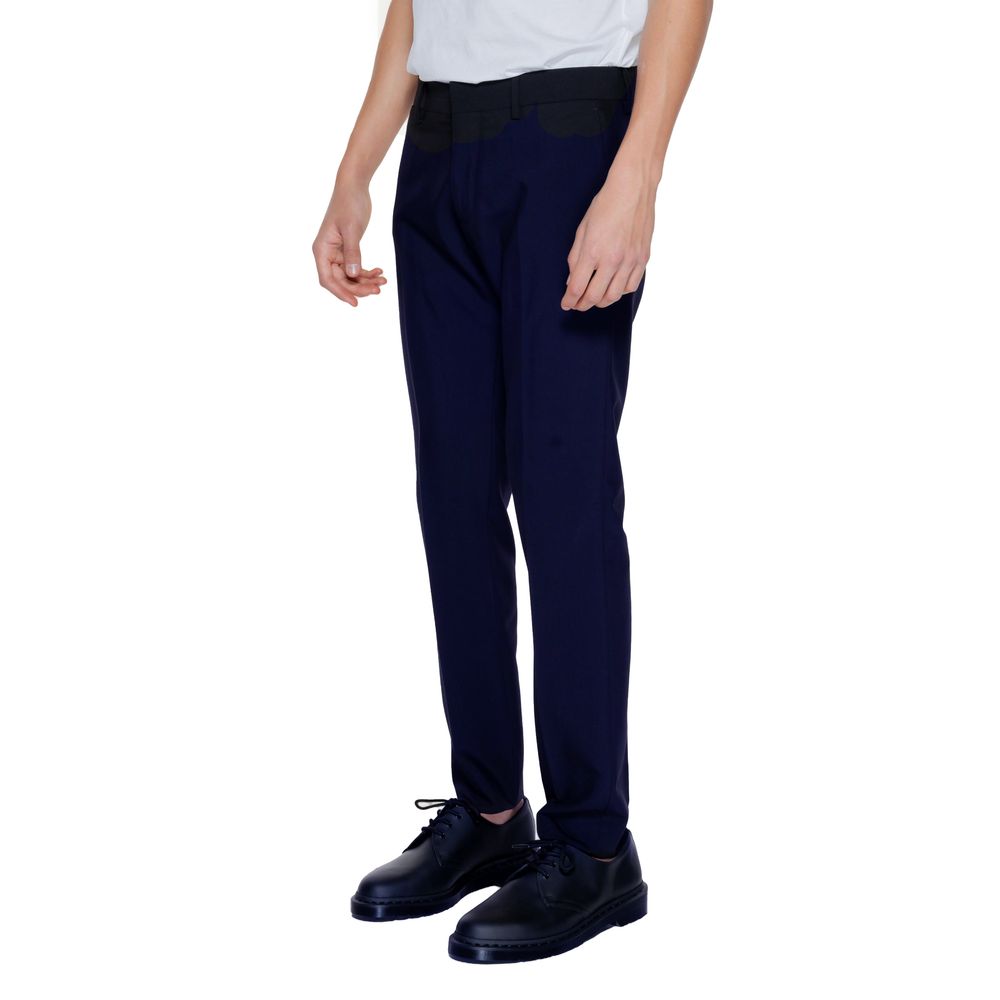 Blue Polyester Pant - ventzia