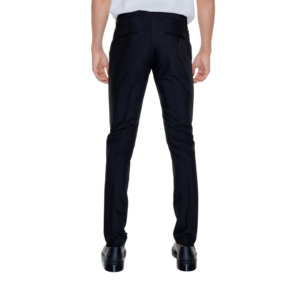 Black Polyester Pant - ventzia