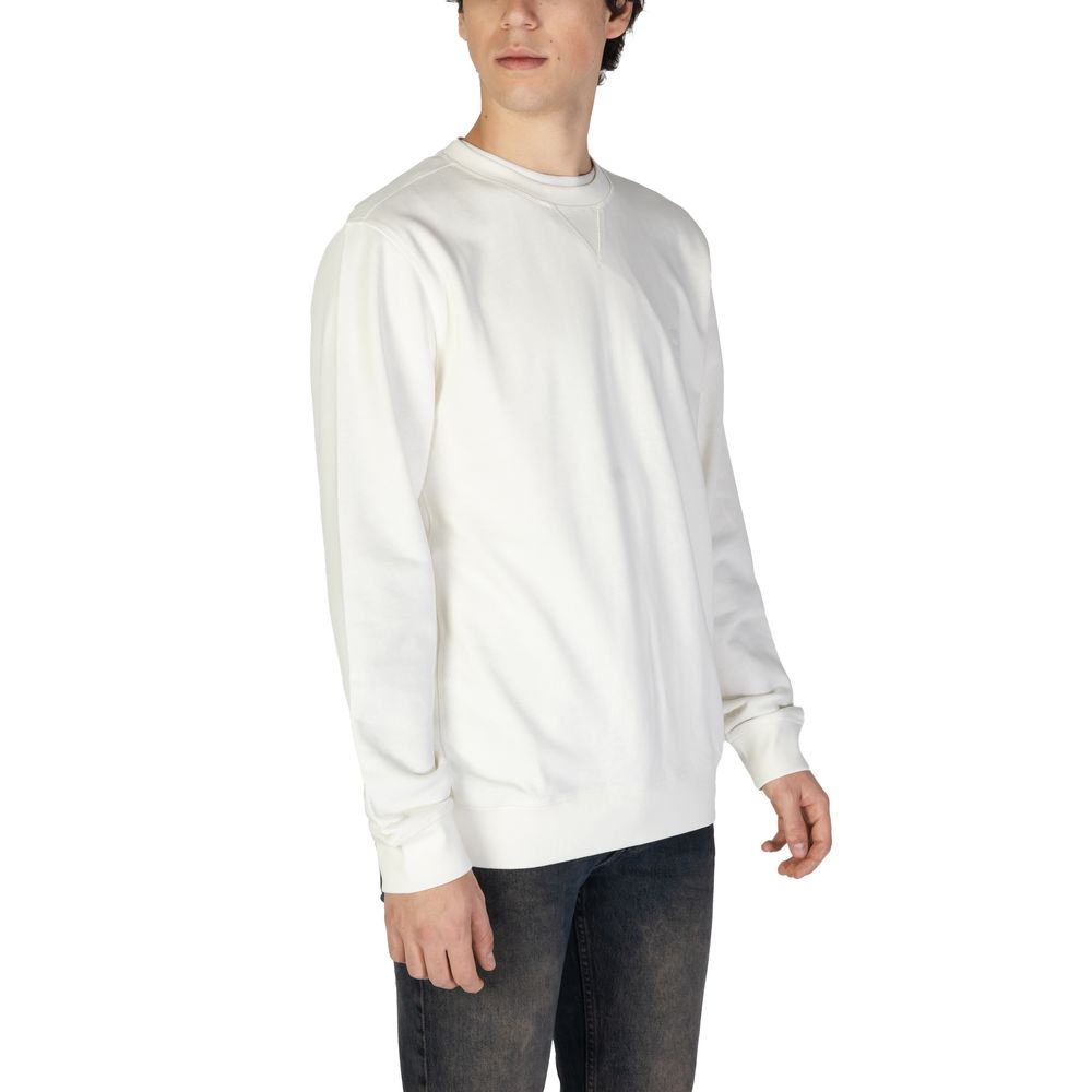 White Cotton Sweatshirt - ventzia