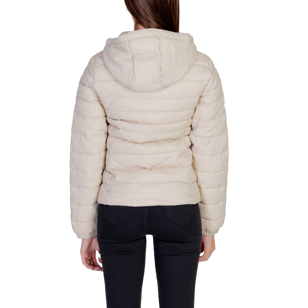Beige Nylon Jackets & Coat - ventzia