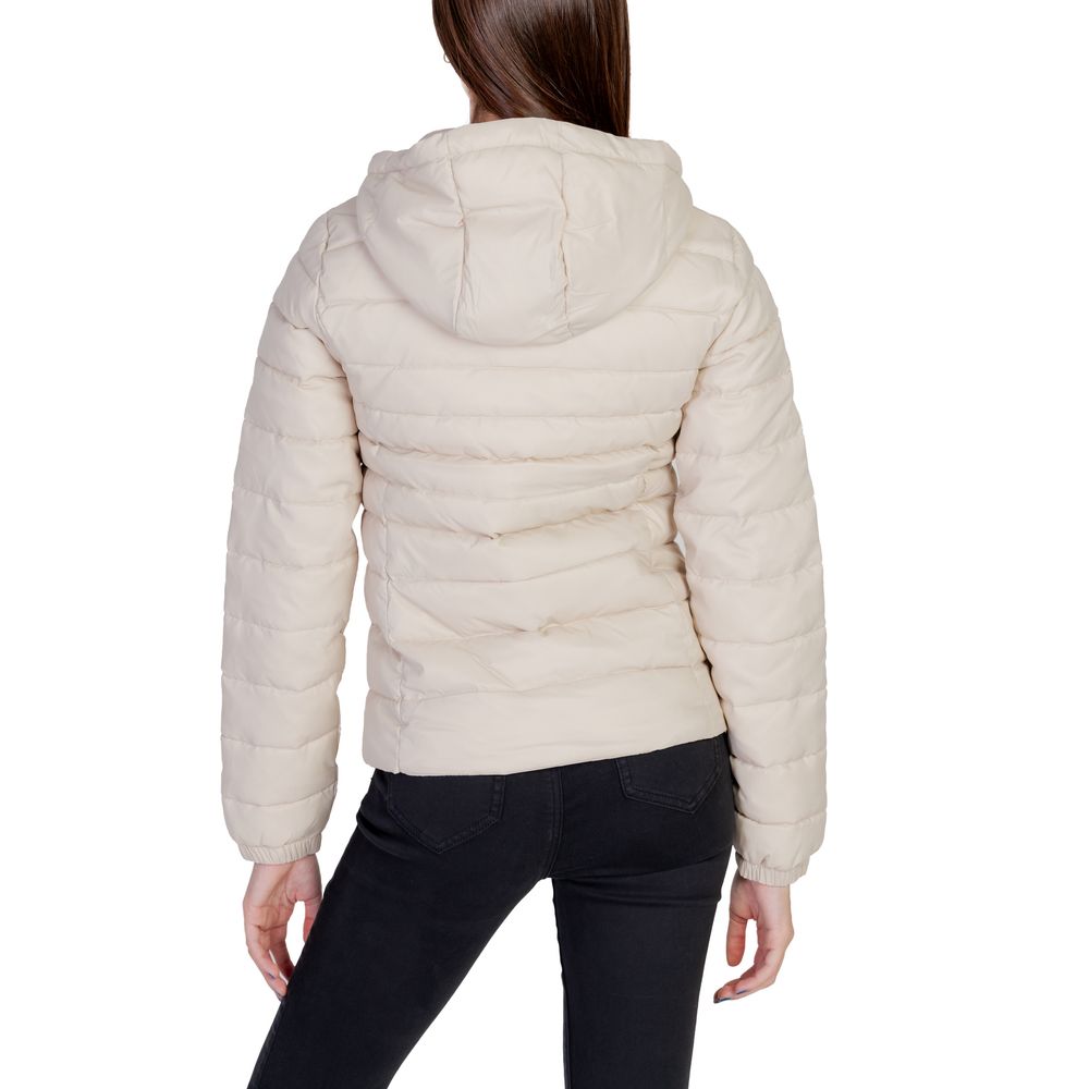 Beige Nylon Jackets & Coat - ventzia