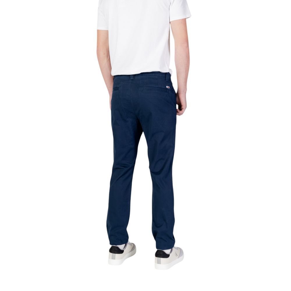 Blue Cotton Skinny Pants - ventzia