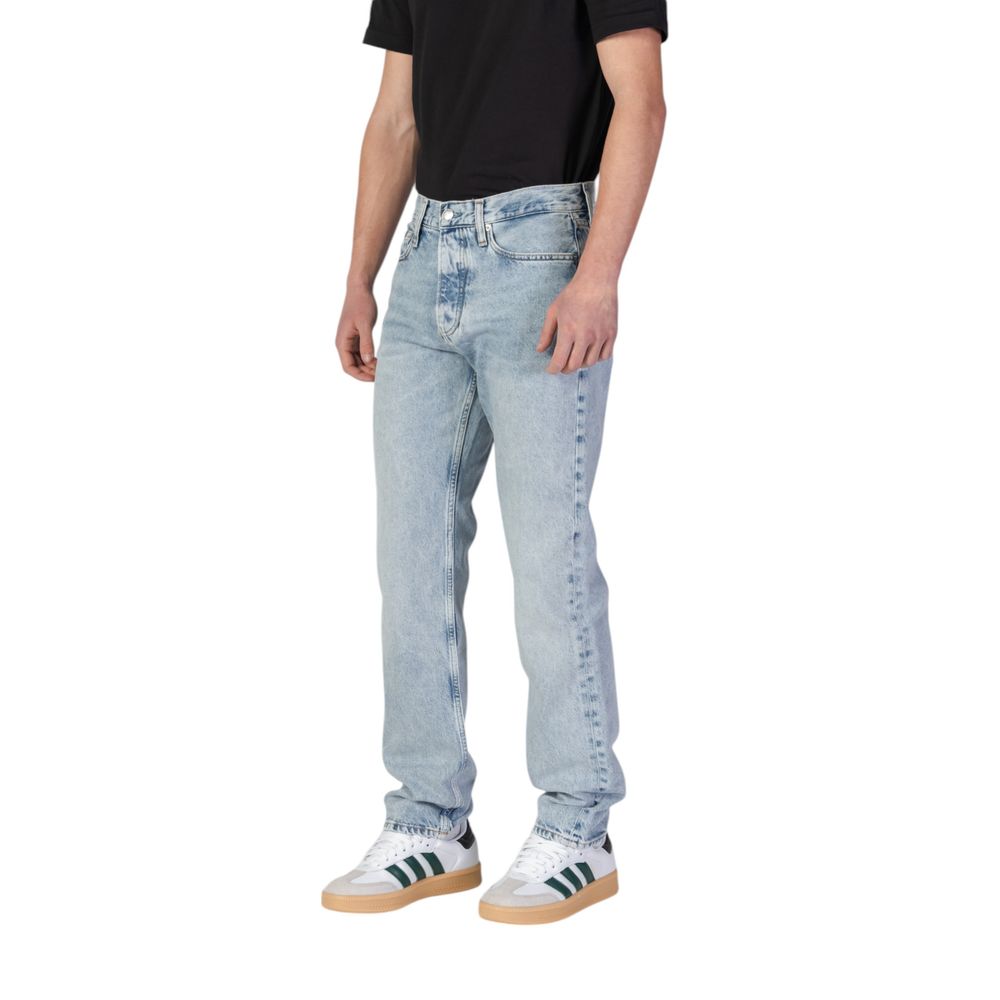Light Blue Organic Cotton Relaxed Fit Jeans - ventzia