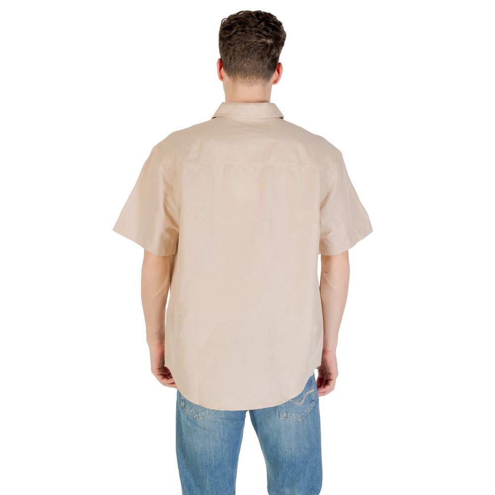 Beige Linen Shortsleeve Shirt
