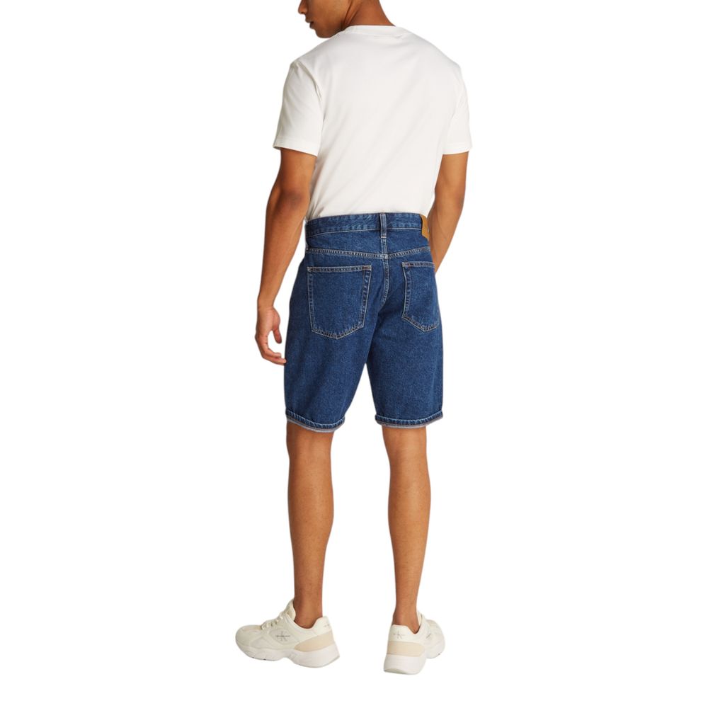 Blue Cotton Bermuda Shorts - ventzia
