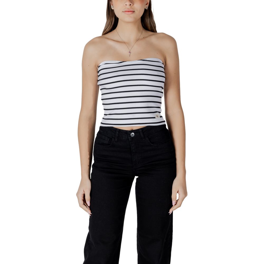 White Recycled Cotton Top - ventzia