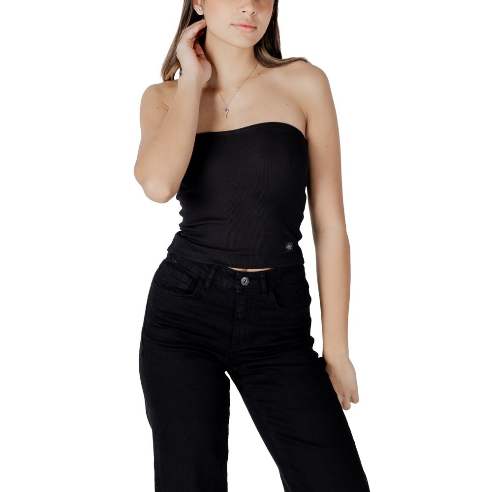 Black Recycled Cotton Top - ventzia