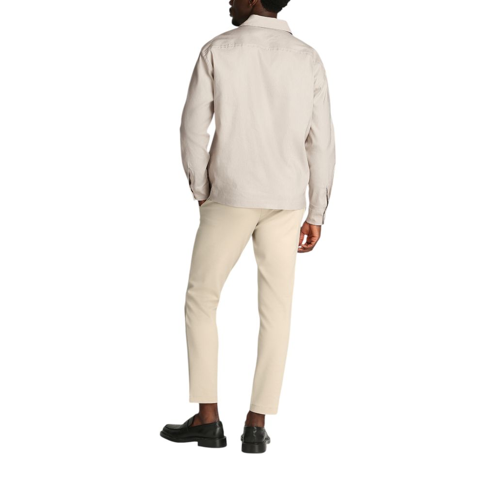 Beige Lyocell Coat - ventzia