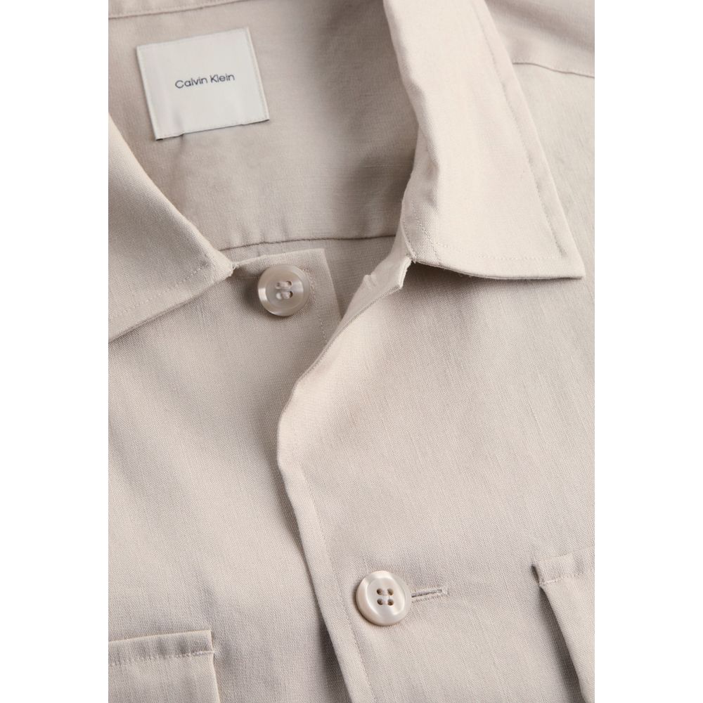 Beige Lyocell Coat - ventzia