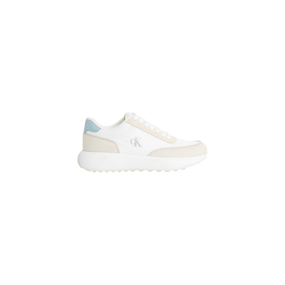 Beige Leather Athletic Sneakers