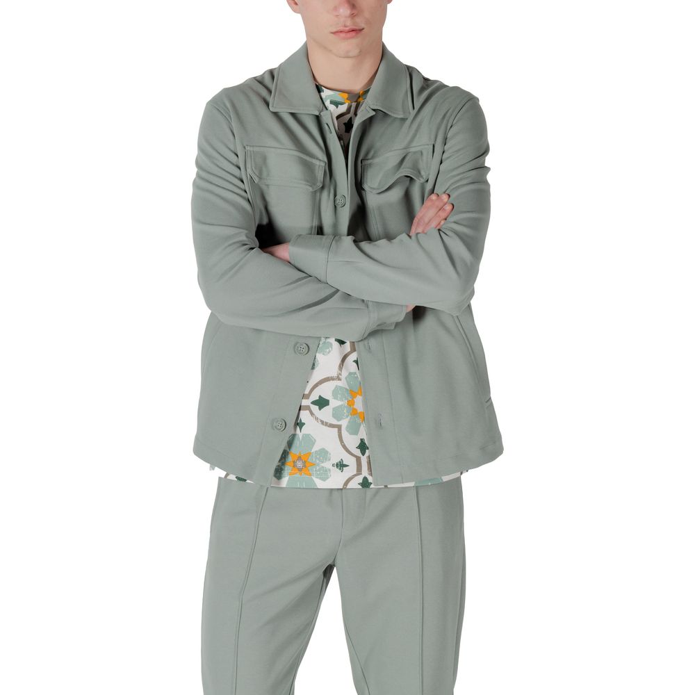 Green Polyester Shirt - ventzia