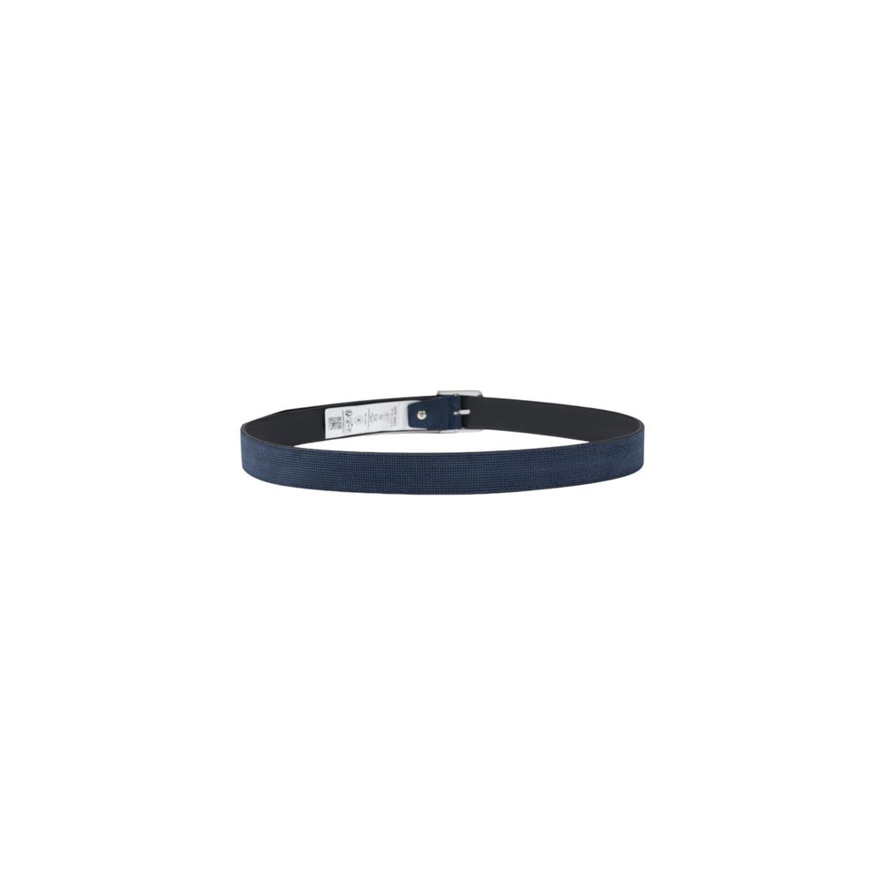 Blue Leather Regular Belt - ventzia