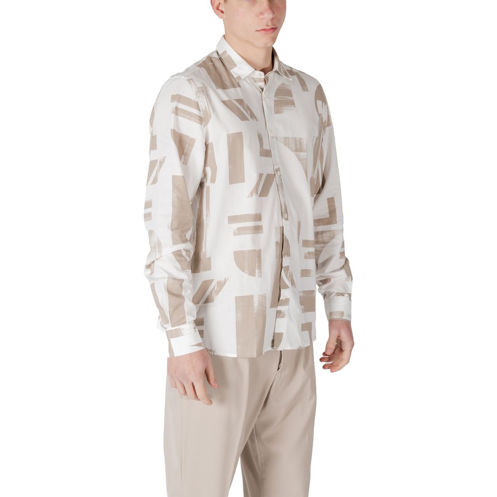 Beige Viscose Shirt - ventzia