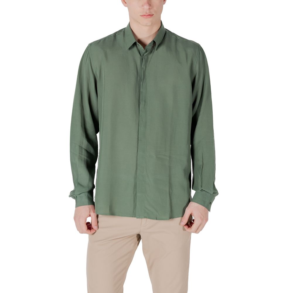 Green Lyocell Shirt - ventzia