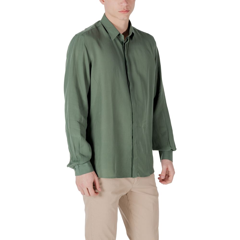 Green Lyocell Shirt - ventzia