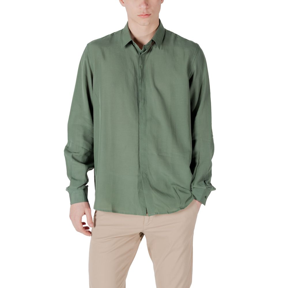 Green Lyocell Shirt - ventzia