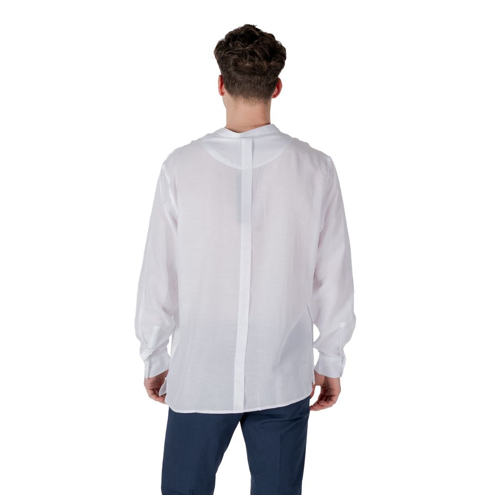White Lyocell Shirt - ventzia