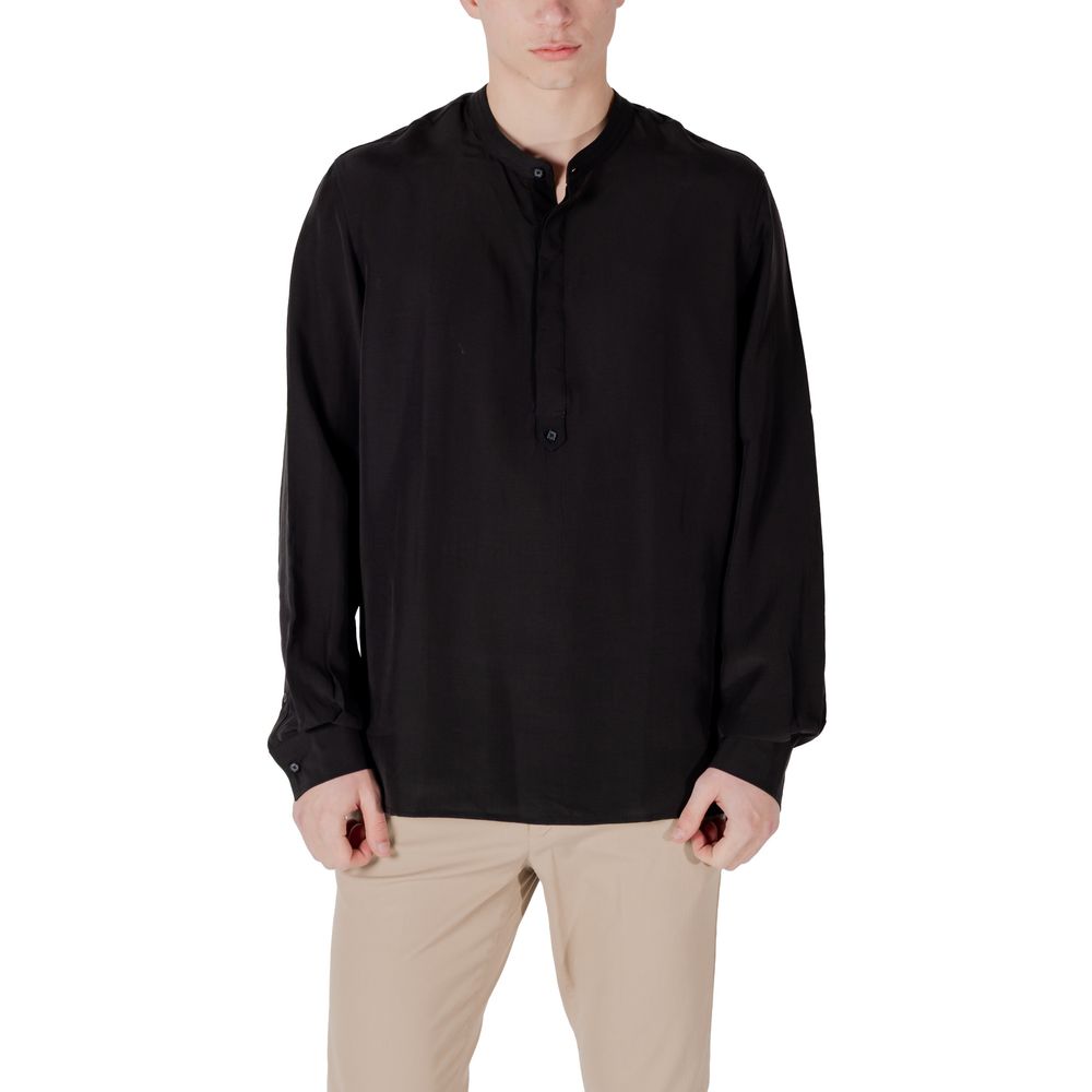 Black Lyocell Shirt - ventzia