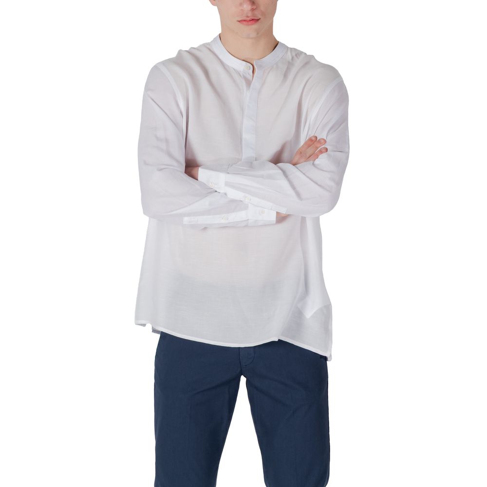 White Lyocell Shirt - ventzia