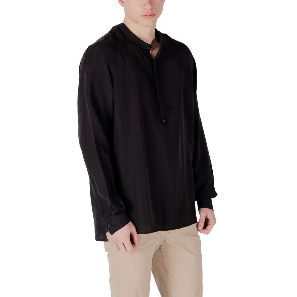 Black Lyocell Shirt - ventzia