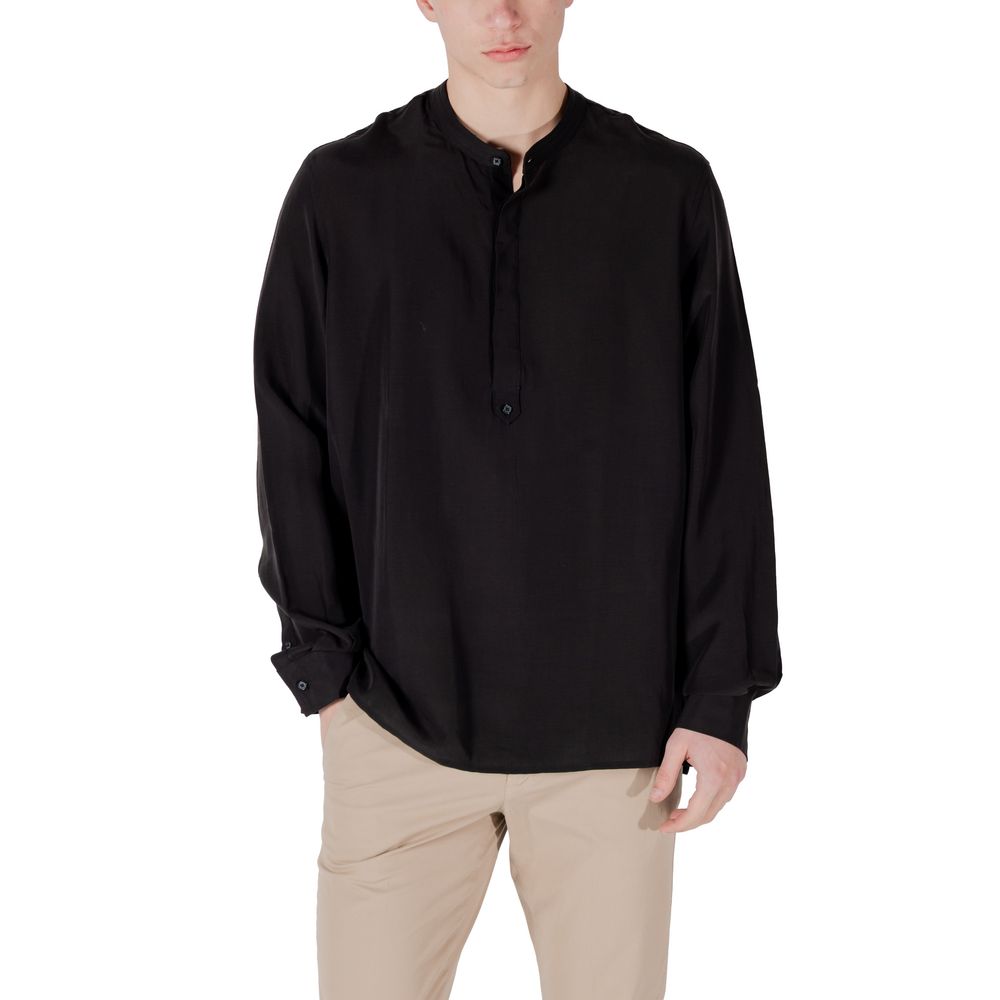 Black Lyocell Shirt - ventzia