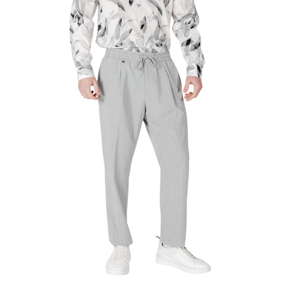 Gray Polyester Pant - ventzia