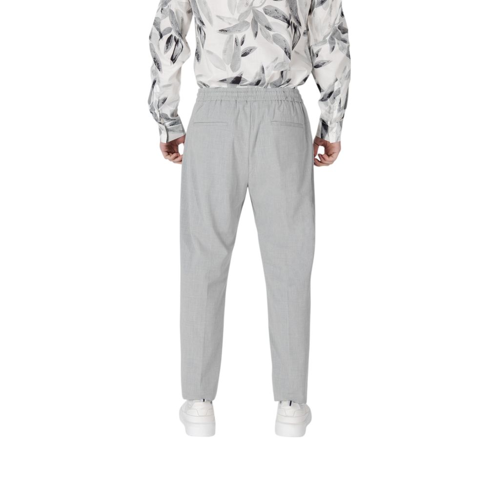 Gray Polyester Pant - ventzia