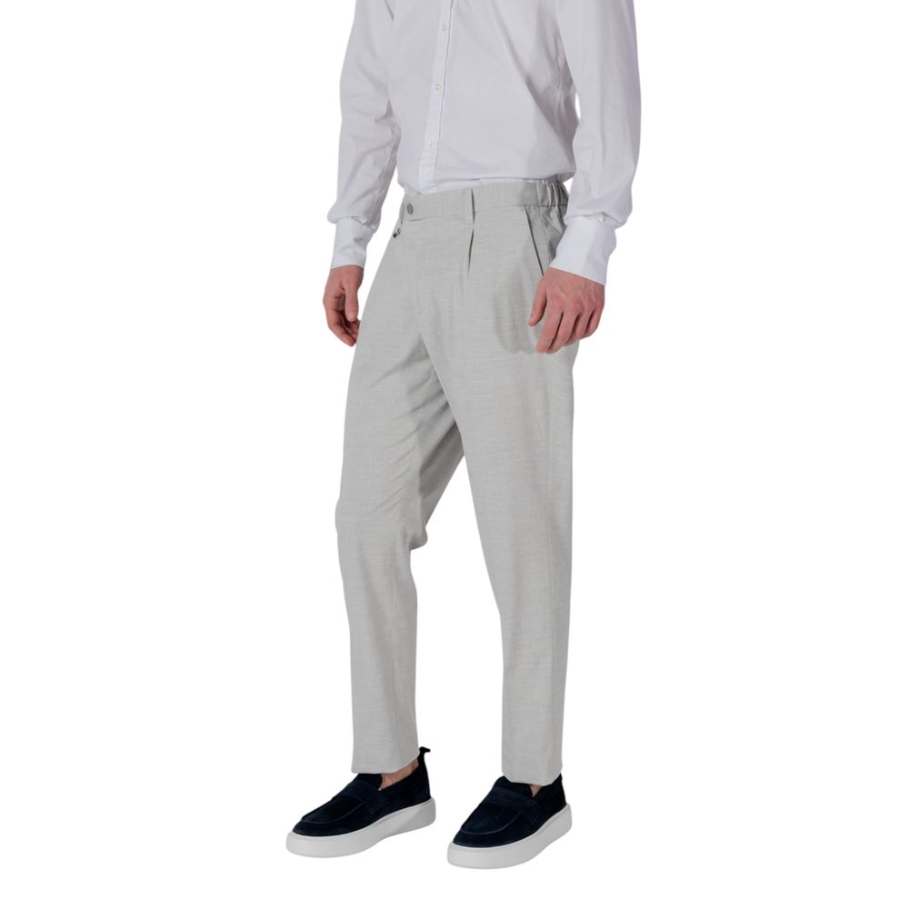 Gray Polyester Pant - ventzia