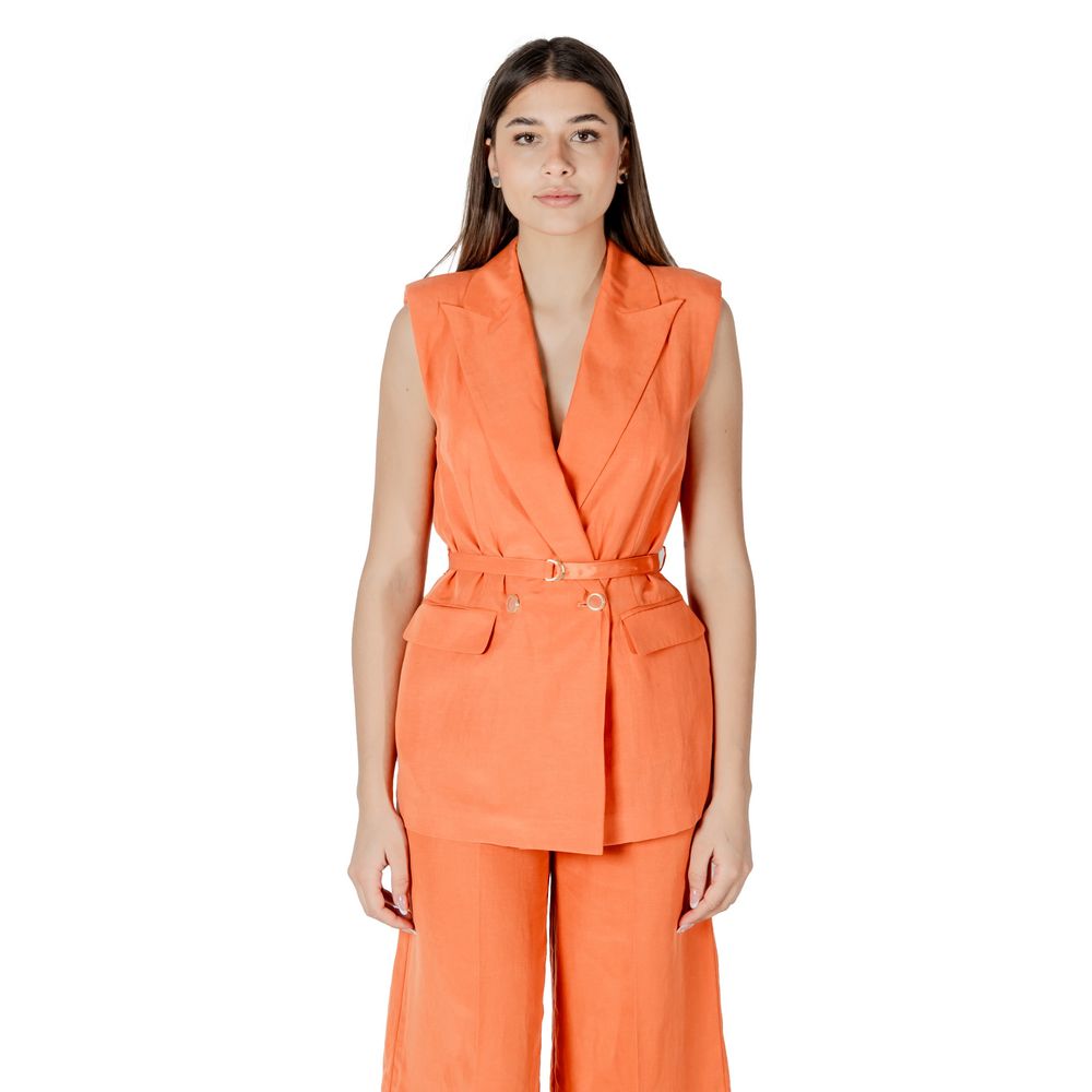 Orange Lyocell Waistcoat - ventzia
