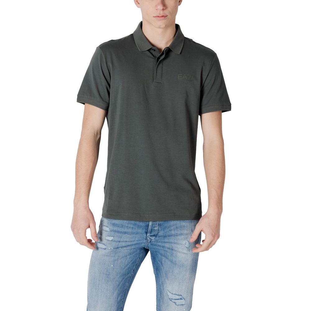 Green Cotton Polo Shirt - ventzia