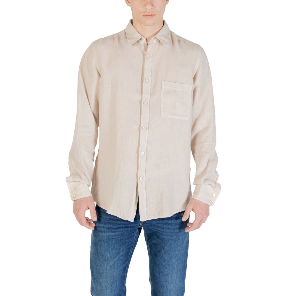 Beige Linen Shirt - ventzia
