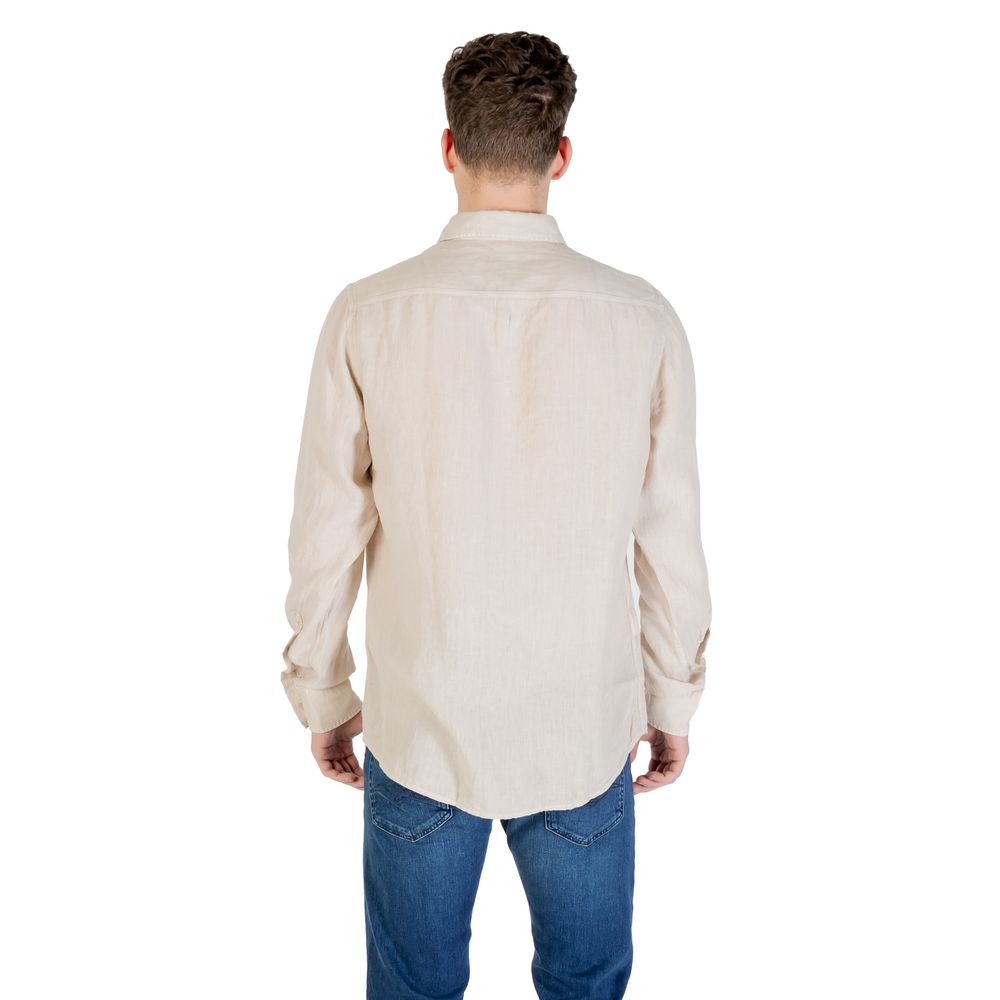 Beige Linen Shirt - ventzia