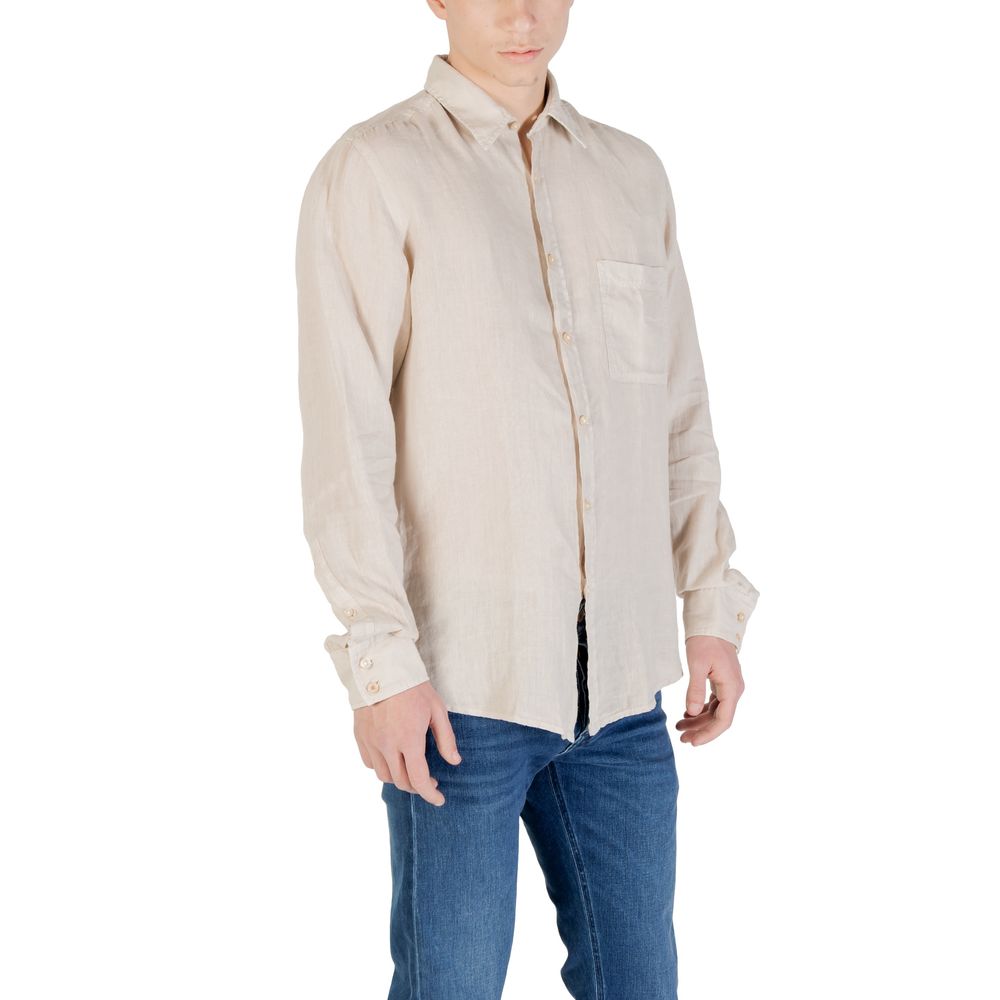 Beige Linen Shirt - ventzia