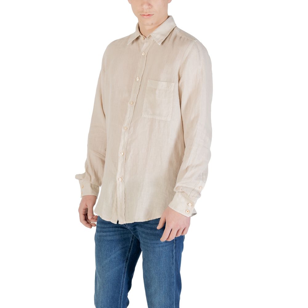 Beige Linen Shirt - ventzia