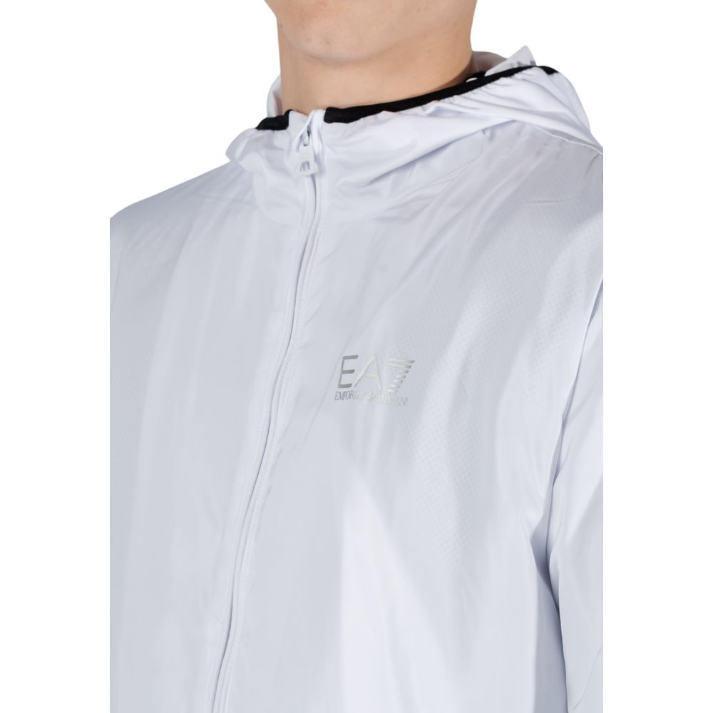 White Polyester Shell Jacket - ventzia