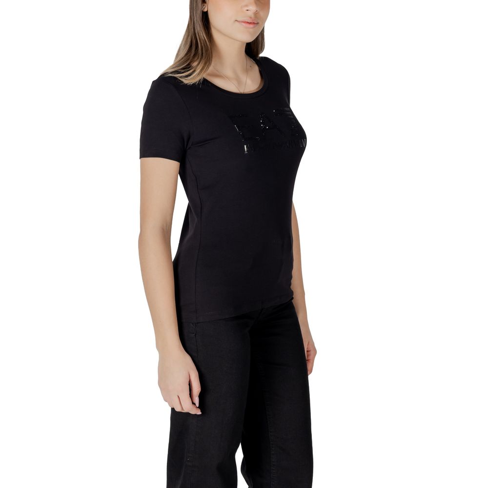 Black Cotton T-Shirt - ventzia