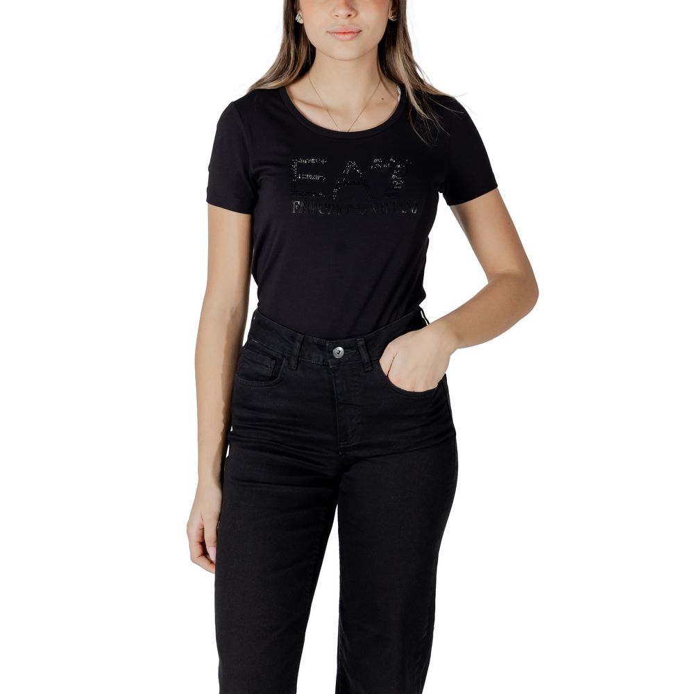 Black Cotton T-Shirt - ventzia